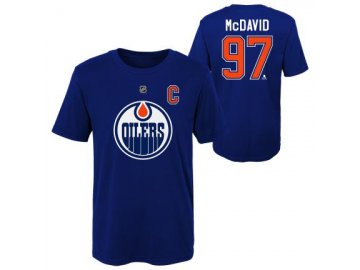 Dětské tričko Connor McDavid Edmonton Oilers Flat Captains Name and Number