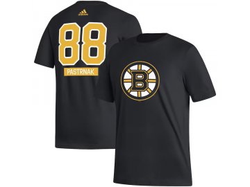 Pánské tričko #88 David Pastrňák Boston Bruins adidas Fresh Name & Number