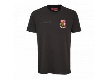 Pánské tričko Český hokej CCM Core Znak Česko Black