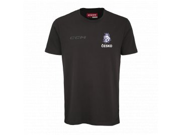 Pánské tričko Český hokej CCM Core Lev Česko Black