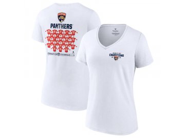 Dámské tričko Florida Panthers 2024 Stanley Cup Champions Jersey Roster V-Neck