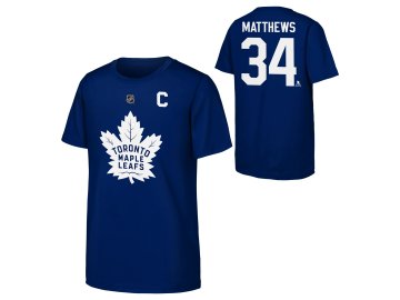 Dětské tričko Auston Matthews Toronto Maple Leafs NHL Flat Captains N&N Ctn Tee