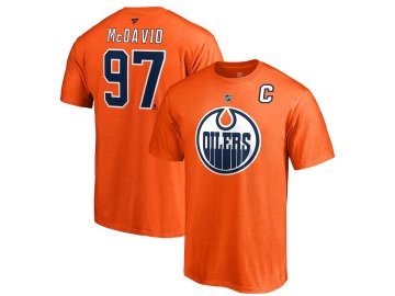 Tričko Connor Mc David #97 Edmonton Oilers Name & Number T-Shirt - Orange