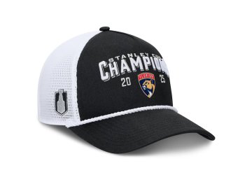 Pánská Kšiltovka Florida Panthers 2025 Stanley Cup Champions A-Frame Roper Meshback Adjustable Hat - Black