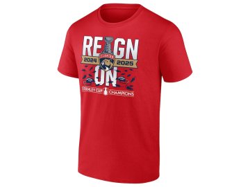 Pánské tričko Florida Panthers 2025 Stanley Cup Champions Back-To-Back Local T-Shirt - Red