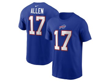 Pánský tričko Josh Allen #17 Buffalo Bills NFL Nike Name and Number T-Shirt