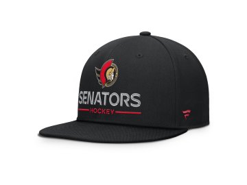 Pánská kšiltovka Ottawa Senators NHL Authentic Pro A/Cap Flat Brim Square Visor Structured Adjustable