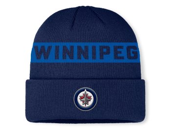 Pánská zimní čepice Winnipeg Jets NHL Authentic Pro A/Cap Cuffed Beanie