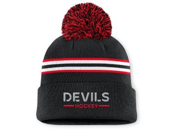 Dámská zimní čepice New Jersey Devils NHL Authentic Pro W/Cap Cuffed Pom Beanie