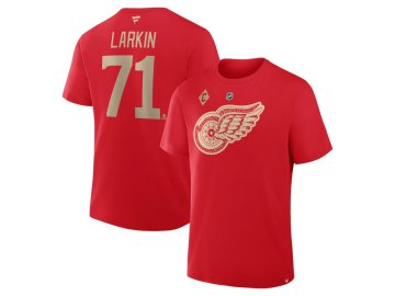 Pánské tričko Detroit Red Wings NHL Dylan Larkin #71 Centennial Authentic Stack Name & Number T-Shirt - Red
