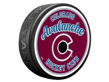 Puk Colorado Avalanche Retro Script