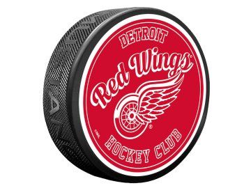 Puk Detroit Red Wings NHL Retro Script