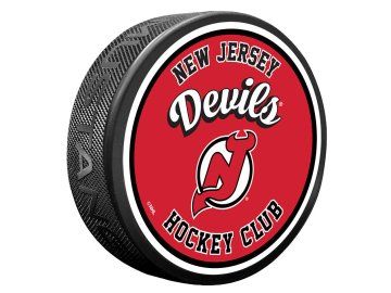 Puk New Jersey Devils NHL Retro Script