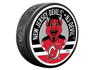 Puk New Jersey Devils NHL NJ Devil Mascot Textured Puck
