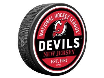 Puk New Jersey Devils NHL Block Textured Puck