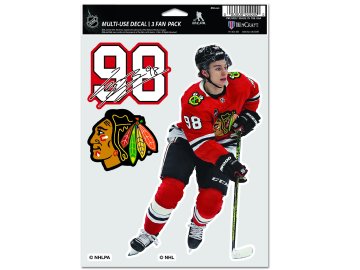 Samolepky Connor Bedard Chicago Blackhawks NHL Multi Use 3 Fan Pack Decal