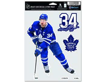 Samolepky Auston Matthews Toronto Maple Leafs NHL Multi Use 3 Fan Pack Decal