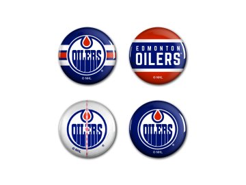 Sada placek Edmonton Oilers NHL Button 4 Pack