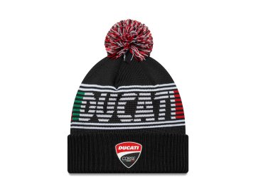 Pánská zimní čepice Ducati Motor Logo Knit medium cuff bobble