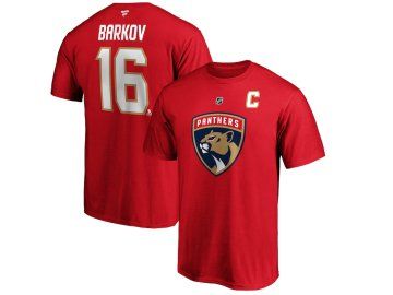 Pánské tričko #16 Aleksander Barkov Florida Panthers NHL Stack Logo Name & Number