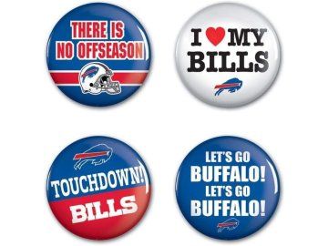 Sada placek Buffalo Bills NFL Button 4 Pack