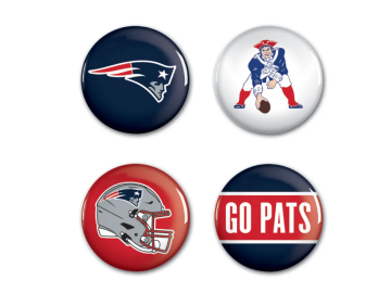 Sada placek New England Patriots NFL Button 4 Pack
