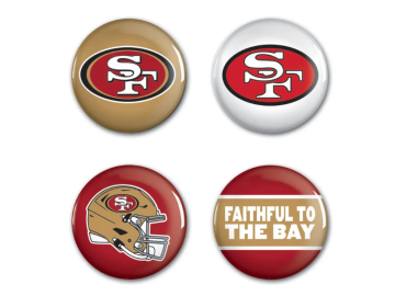 Sada placek San Francisco 49ers NFL Button 4 Pack