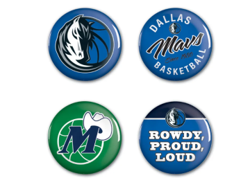 Sada placek Dallas Mavericks NBA Button 4 Pack