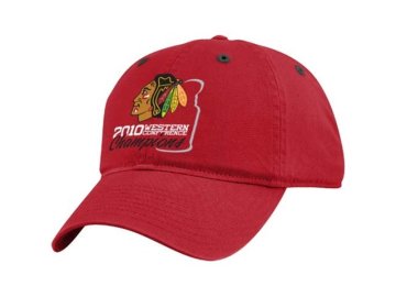 Kšiltovka - 2010 Wester Conference Champions - Chicago Blackhawks - červená