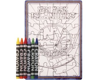 New York Islanders NHL puzzle s vlastním vybarvením