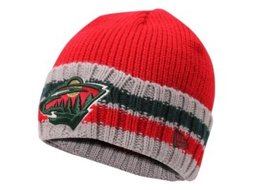 NHL čepice Minnesota Wild New New Era Striper Beanie