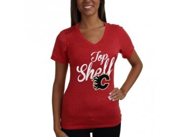 Tričko Calgary Flames Shelf Tri-Blend - dámské
