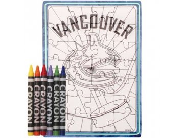 Vancouver Canucks puzzle s vlastním vybarvením