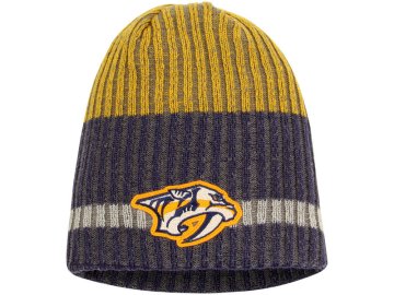 Zimní čepice Nashville Predators Reebok Face-Off Heathered Knit Beanie