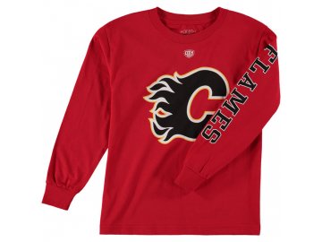 Dětské tričko Calgary Flames Old Time Hockey Two Hit Long Sleeve