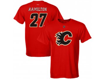 Dětské tričko Dougie Hamilton Calgary Flames NHL Name & Number (Velikost Dětské L (11 - 12 let), Distribuce USA)