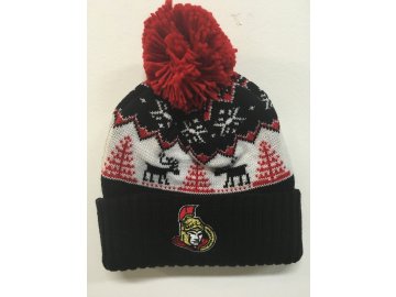 Kulich Ottawa Senators Reebok Festive Cuff Pom Knit
