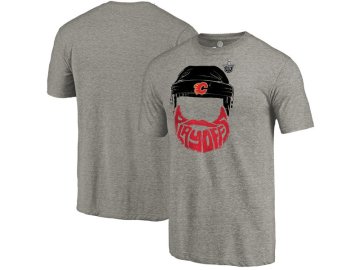 Tričko Calgary Flames 2017 Stanley Cup Playoffs Participant Full Beard Tri-Blend