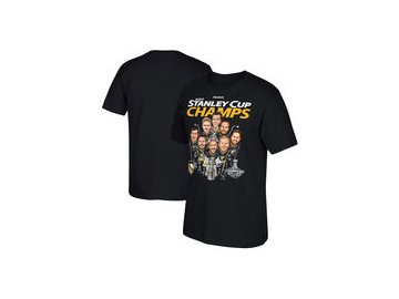 Tričko Pittsburgh Penguins Reebok 2017 Stanley Cup Champions Caricature T-Shirt - Black