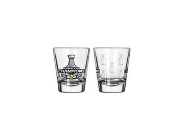 Sklenička Pittsburgh Penguins 2oz. 2017 Stanley Cup Champions Satin Etch Shot Glass