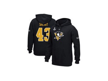 Mikina Conor Sheary Pittsburgh Penguins Reebok 2017 Stanley Cup Champions Replica Name & Number Pullover Hoodie - Black