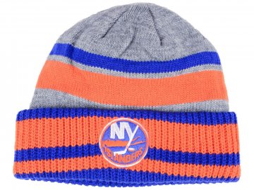 Zimní čepice New York Islanders adidas NHL Heathered Grey Beanie