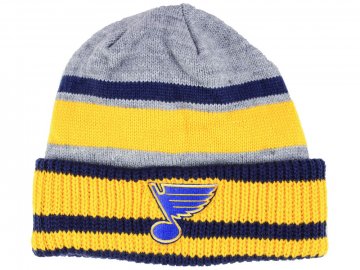 Zimní čepice St. Louis Blues adidas NHL Heathered Grey Beanie