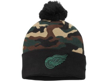 Kulich Detroit Red Wings New Era Camo Top 2 Woodland Knit Beanie