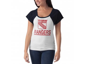 Dámské tričko New York Rangers Big Time Slim Fit Raglan T-Shirt