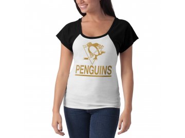 Dámské tričko Pittsburgh Penguins Big Time Slim Fit Raglan T-Shirt