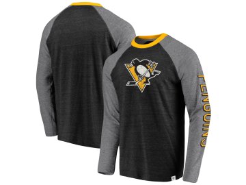 Tričko Pittsburgh Penguins True Classics Tri-Blend Raglan