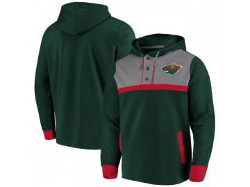 Mikina Minnesota Wild True Classics 3-Button Pullover Hoodie