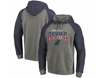 Mikina New Jersey Devils Freedom Tri-Blend Raglan Pullover Hoodie