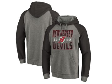 Mikina New Jersey Devils Timeless Collection Antique Stack Tri-Blend Raglan
